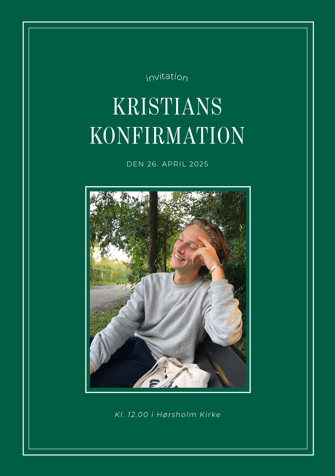 Invitationer - Kristians Konfirmation